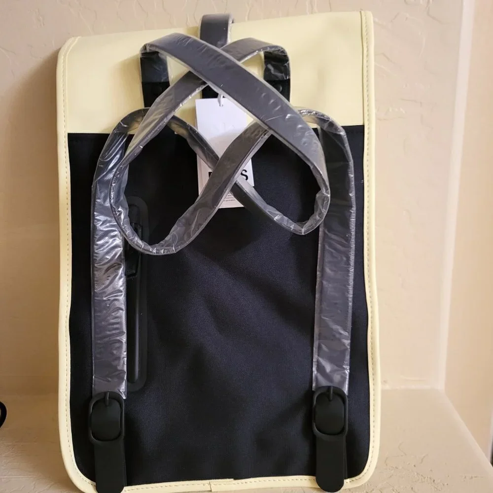 RAINS BACKPACK MINI Color: Straw (yellow) NWT Unisex - Picture 3 of 10